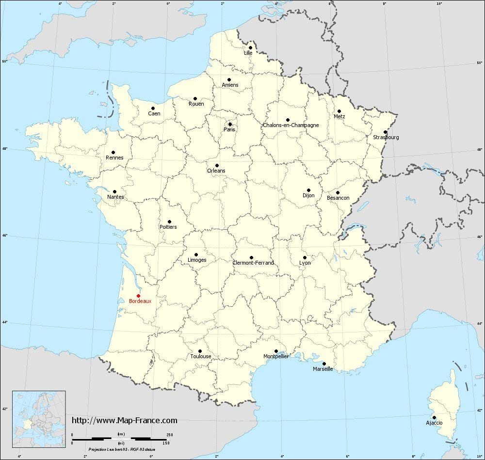 Bordeaux municipios mapa