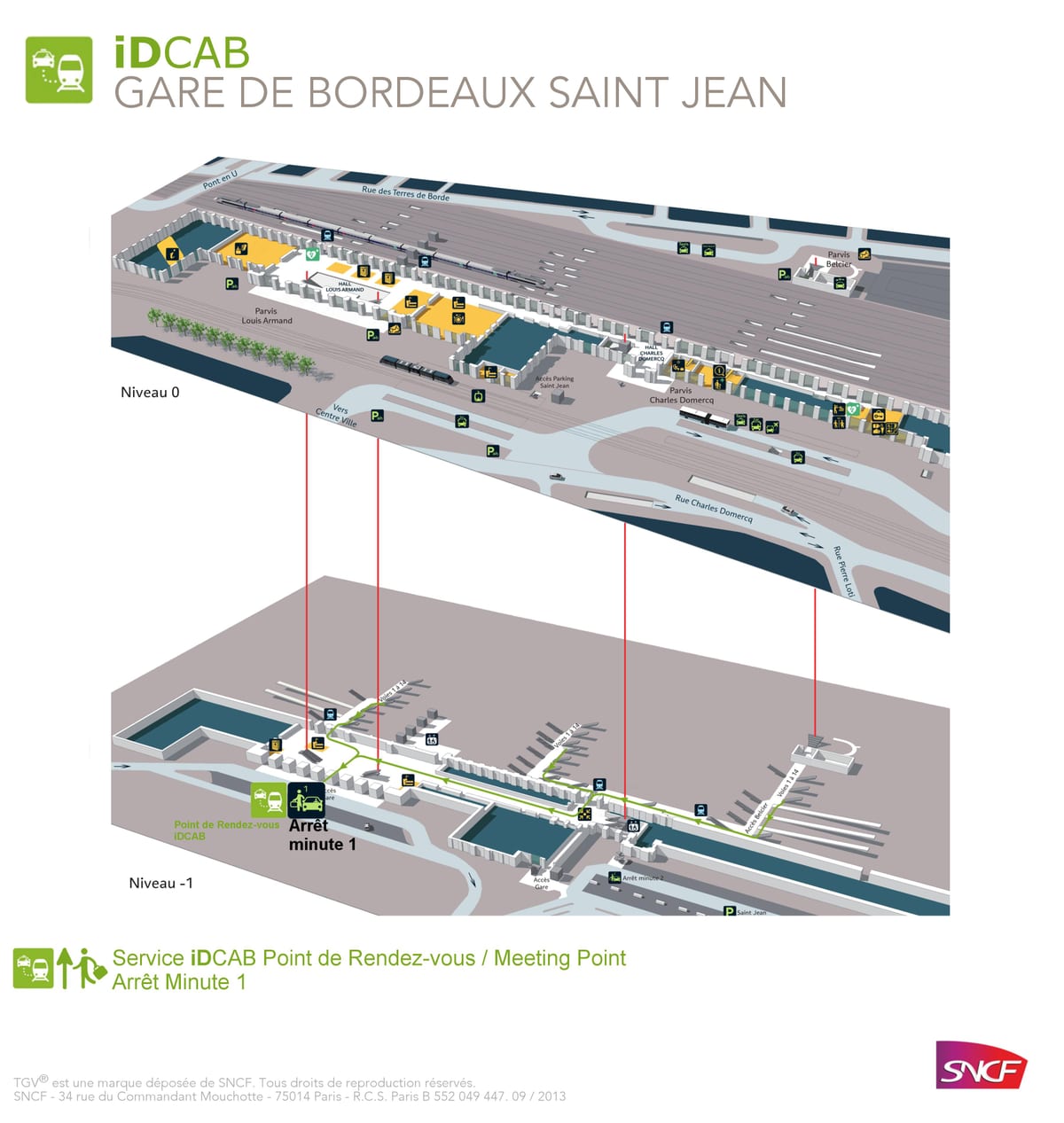 Bordeaux st jean estación de tren mapa