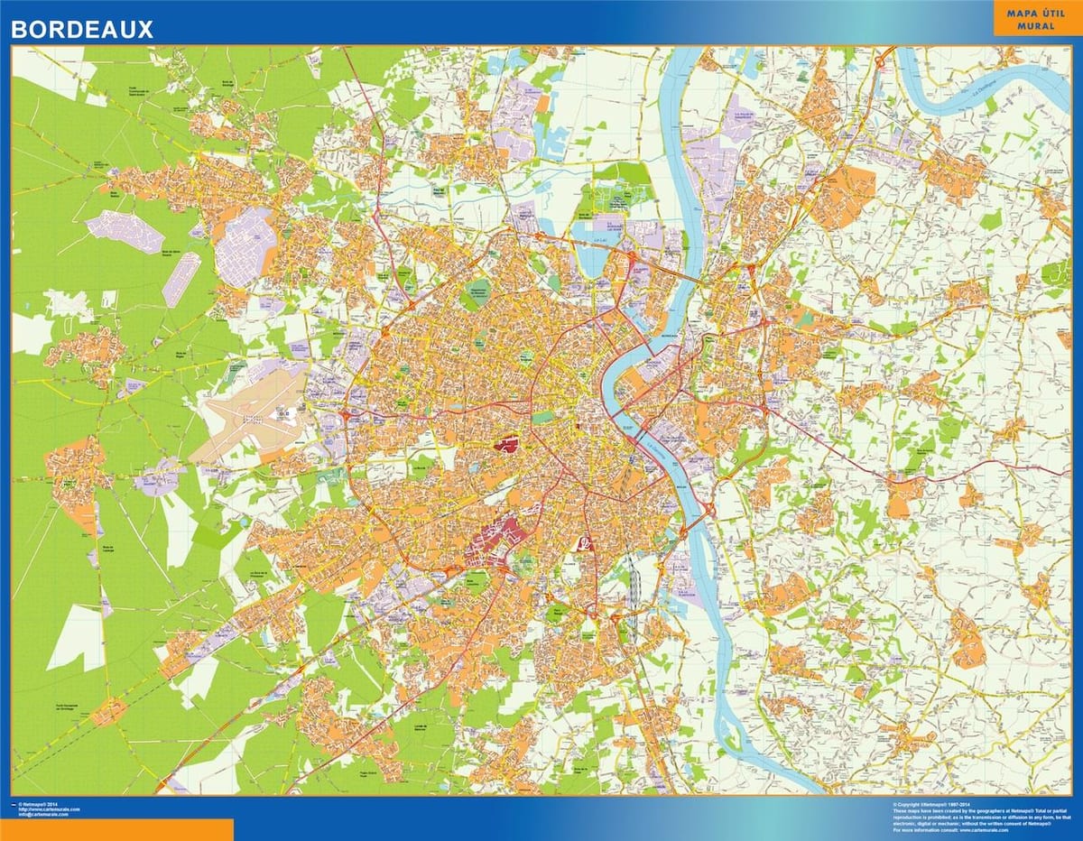 mapa de Bordeaux tenda