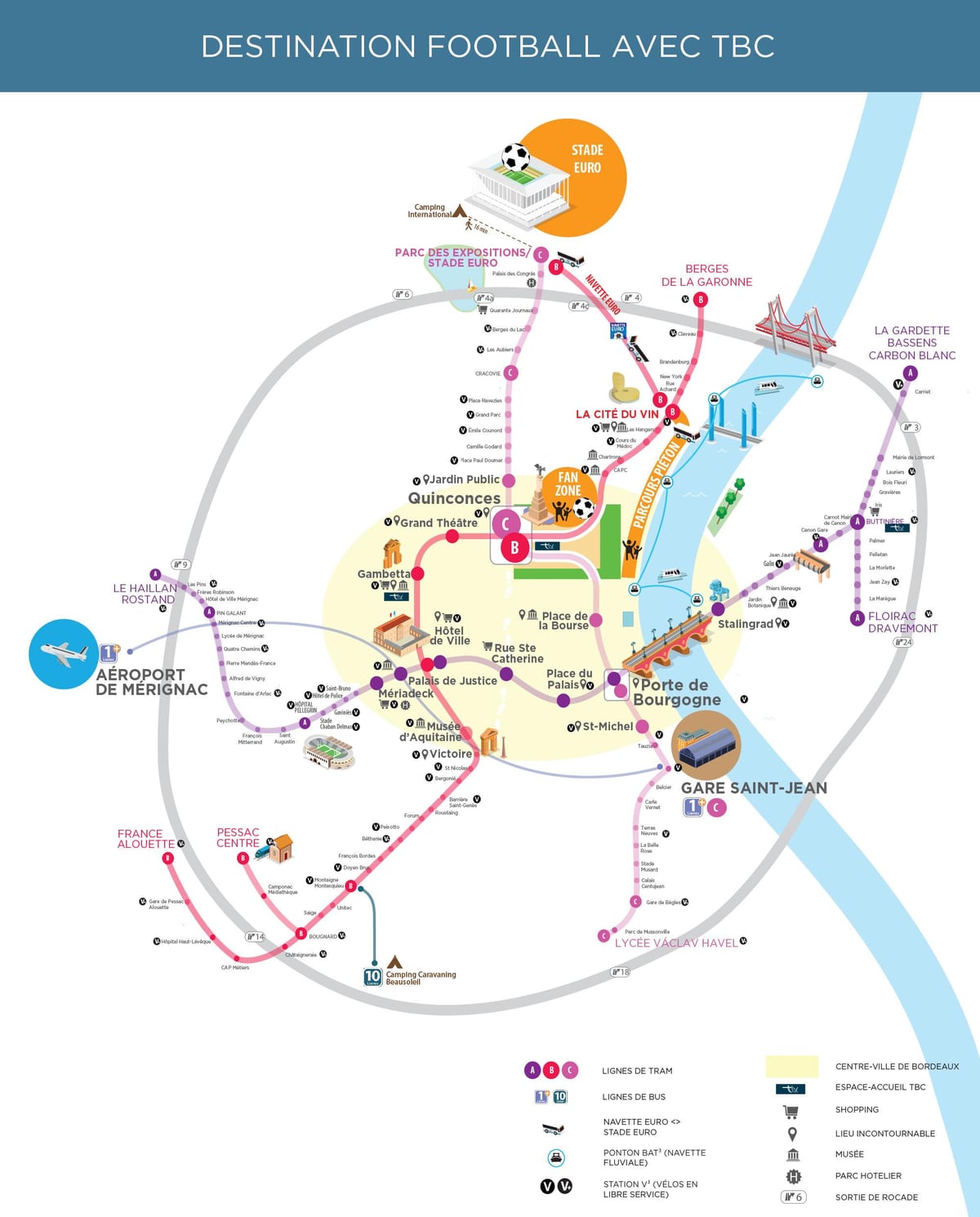 Bordeaux transporte público mapa