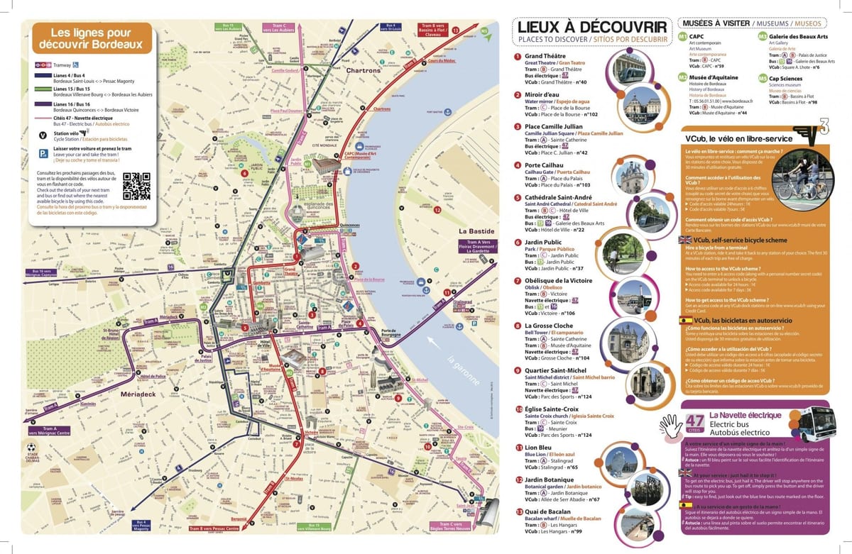 Bordeaux mapa turístico pdf