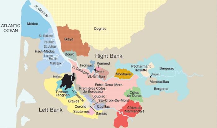 marxe esquerda Bordeaux mapa