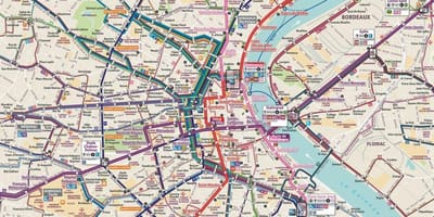 Bordeaux autobús mapa