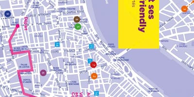 Mapa de Bordeaux gay mapa
