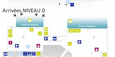 Bordeaux aeroporto terminal mapa