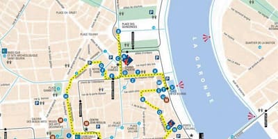 Mapa de Bordeaux walking tour