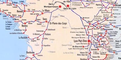 Bordeaux cidade tranvía mapa