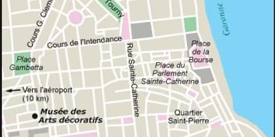 Mapa de Bordeaux xardín