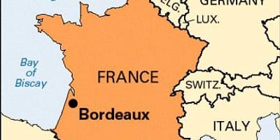 Bordeaux en mapa
