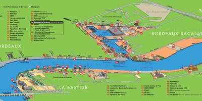Mapa do porto de Burdeos 